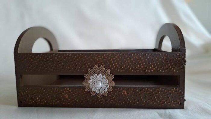 Tároló doboz- Kézzel készített, egyedi decoupage technikával tartó doboz I Gabriart.hu Debrecen