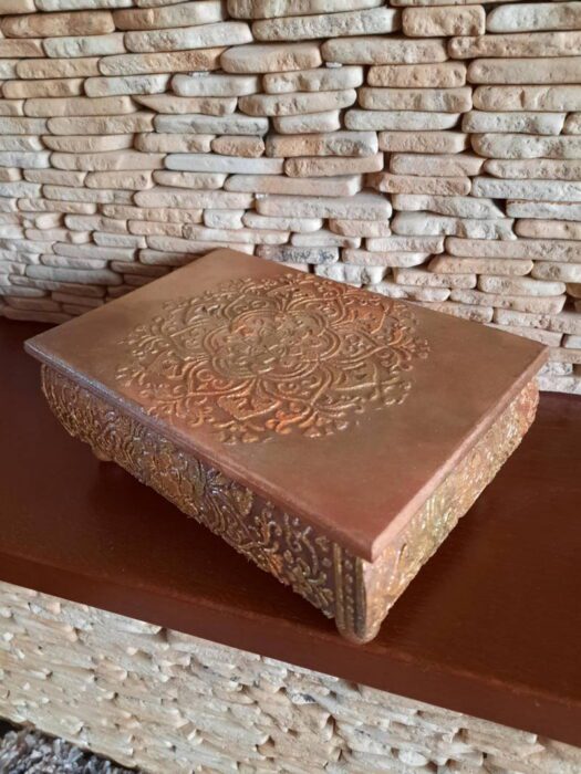 Ékszerdoboz- Kézzel készített, egyedi decoupage technikával ékszer tartó doboz I Gabriart.hu Debrecen