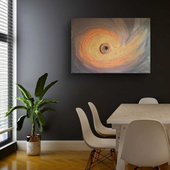 Boldogság hurrikán texturált 3D falikép