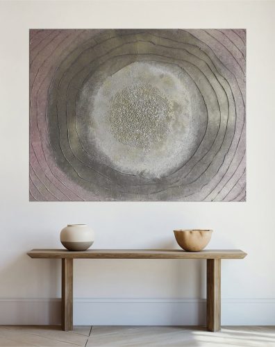 Napsugár - Kézzel festett egyedi texturált falikép modern faldekoráció I Gabriart.hu Debrecen